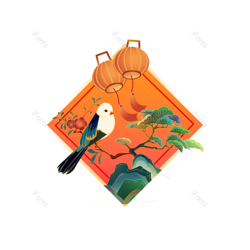 喜庆图片,过年元素,灯笼PNG,除夕免抠素材